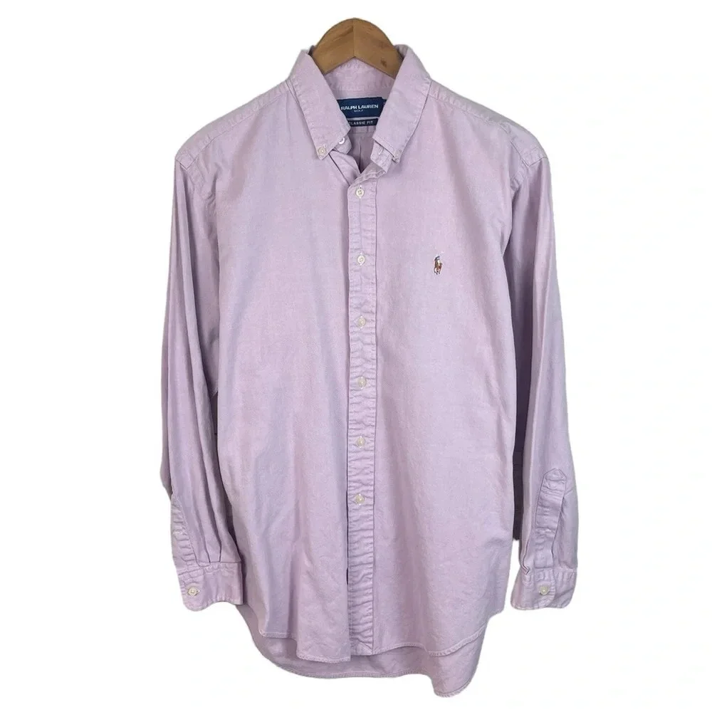 BF1255 Men’s Polo Ralph Lauren Golf Classic Fit Sea Pines Open Button Shirt M